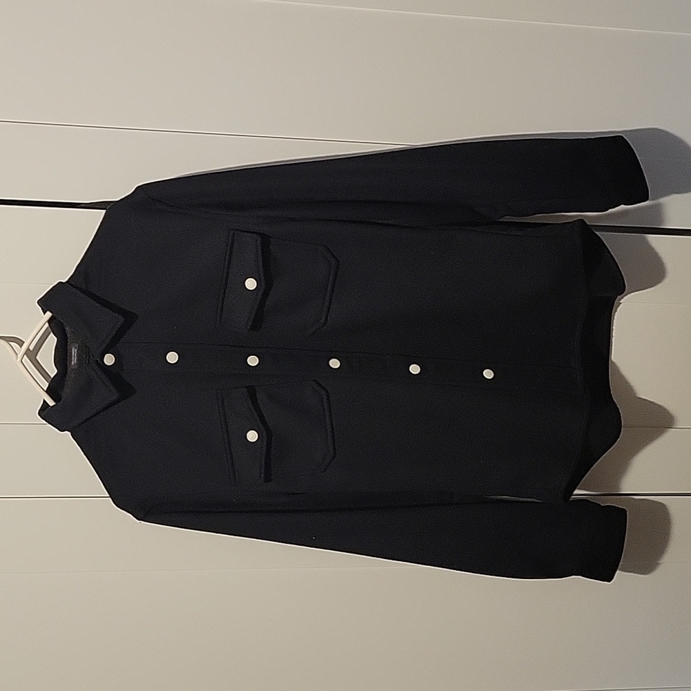 Armani Exchange wool Jacket navy blue white buttons